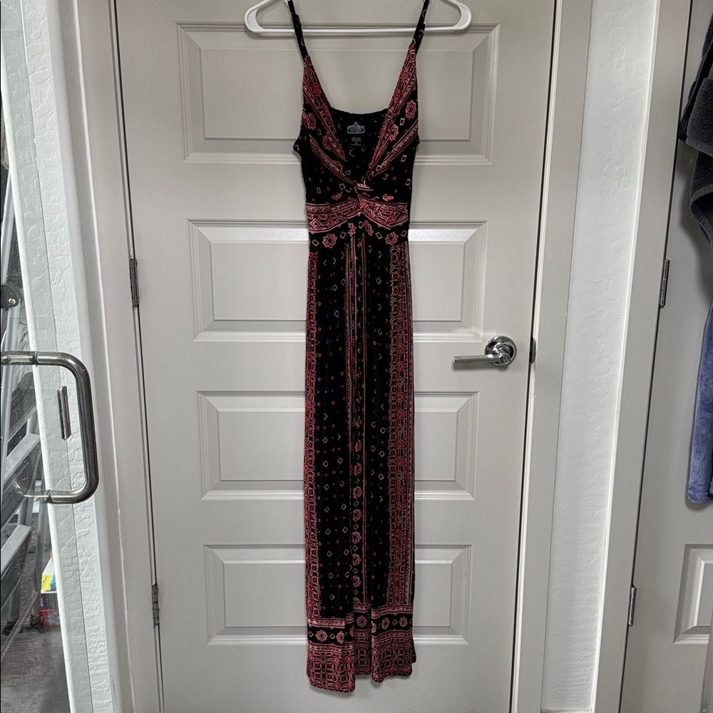 Angie Black and Red Bohemian Maxi Dress